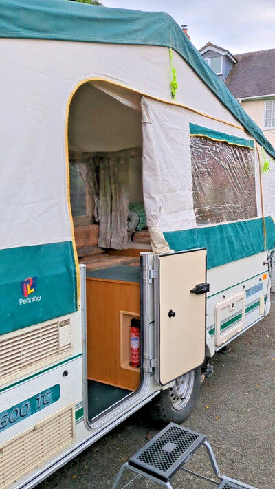 Pennine Pathfinder 600TC 2002 with mover, awning but damage to side walls