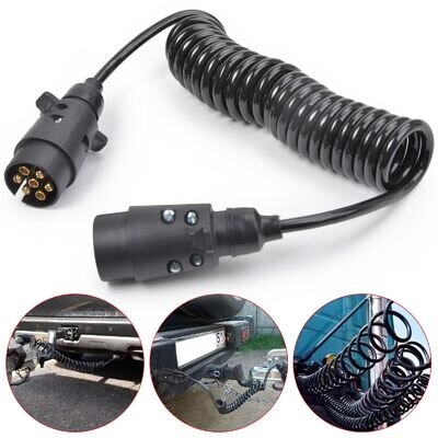 3M 7-Pin Truck Trailer Light Board Extension Lead Cable Plug Socket Towing Wire