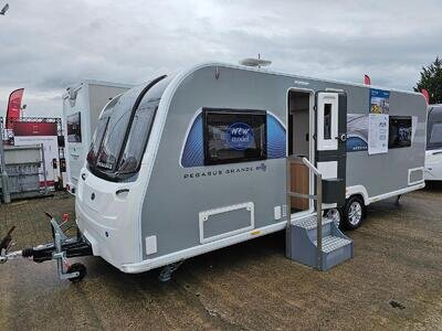 New 2024 Bailey Pegasus Grande Messina 8' Wide Twin Axle Rear Island Bed