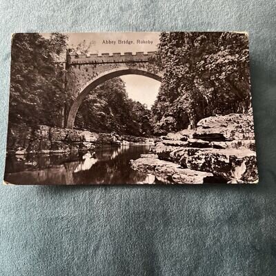 Vintage Postcard Abbey Bridge Rokeby Aq