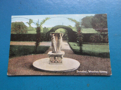 Old Postcard of Sundial, Wroxton Abbey.