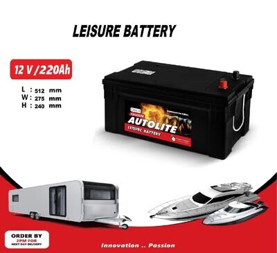 2X 220AH Deep Cycle Leisure battery Marine Caravan Boat Photovoltaic Solar