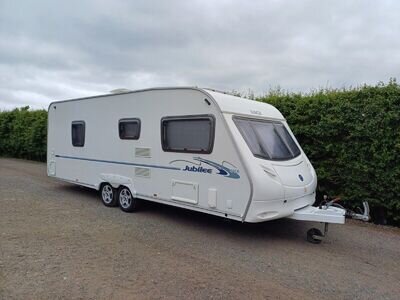 2008 ACE JUBILEE TWIN AXLE 4 BERTH CARAVAN FIXED BED FULL SIZE BATHROOM STUNNING