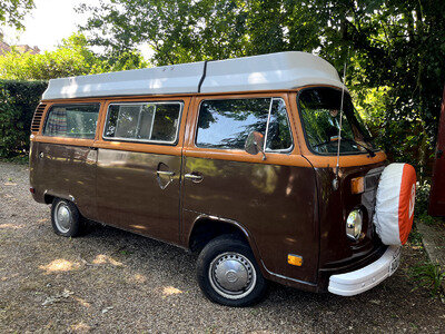 VW T2 Camper Van 1978 - TAX and MOT Exempt! (Brown/Orange)