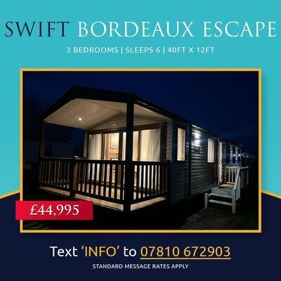 2 Bed Caravan FOR SALE 40ft x 12ft Talacre, North Wales