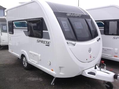 2024 Swift Sprite Compact. Light weight end kitchen layout