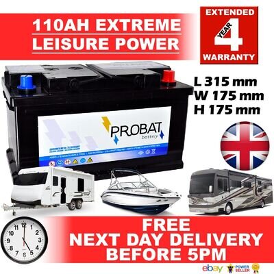 110ah Leisure Battery 12V 110AH 105 Battery for Motorhome / Caravan / Campervan