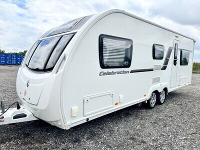 Swift celebration 640 6 berth touring caravan Big bunks double dinnet Se 2014