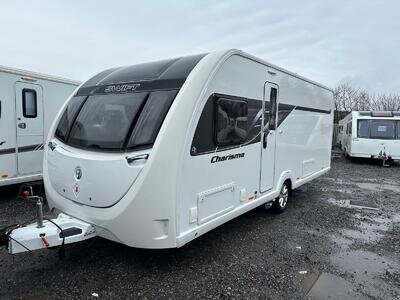 2021 SWIFT CHARISMA 840 8FT WIDE FIXED TRANSVERSE ISLAND BED 4 BERTH CARAVAN