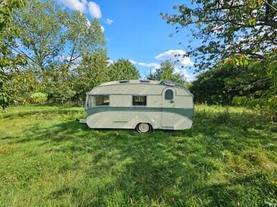 vintage safari caravan