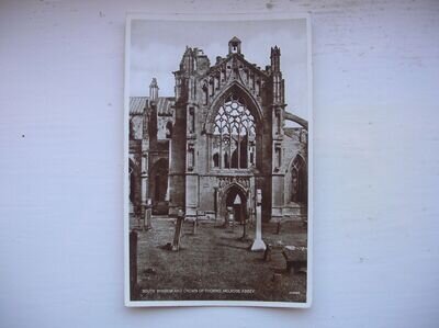 Melrose Abbey postcard - Crown of Thorns. Valentines Photo Brown.