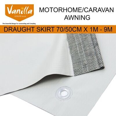 Vanilla Leisure Caravan & Motorhome Awning Draught Draft Skirt 50-70cm Drop 1-9m