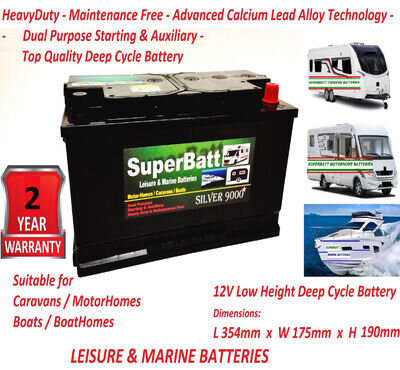 Deep Cycle Leisure Battery 12V 110AH SB LM110 Caravan Motorhome Marine Boat