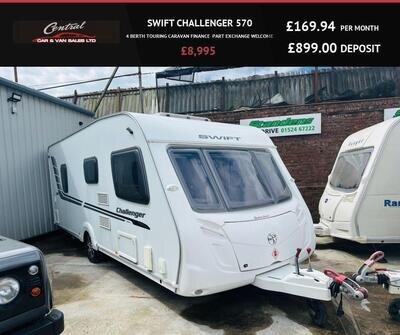 2010 SWIFT CHALLENGER 570 4 BERTH TOURING CARAVAN FINANCE PART EXCHANGE WELCOME