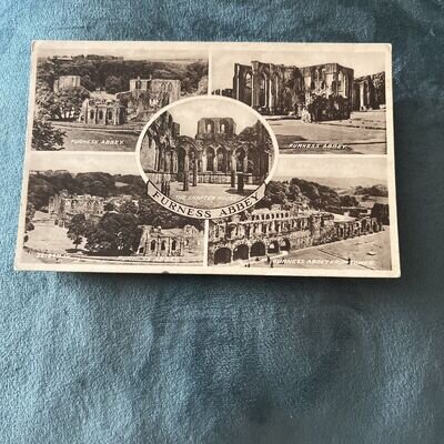 Vintage Postcard Multi Picture Furness Abbey Au