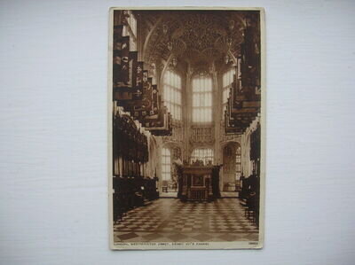 Westminster Abbey postcard, London – Henry VII’s Chapel.