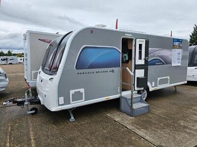 New 2024 Bailey Pegasus Grande Brindisi GT75 8' Wide Transverse Island Fixed Bed