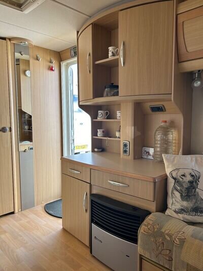 touring caravans used fixed bed