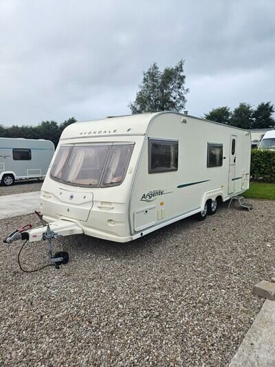 Avondale Argente 640-6 berth touring caravan fixed bunk Beds end wash room