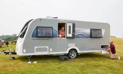 New 2024 Bailey Pegasus Grande Portofino GT75 8' Wide Rear Island Fixed Bed