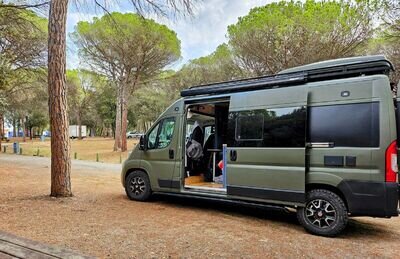 Fiat Ducato Campervan conversion in Nato Green