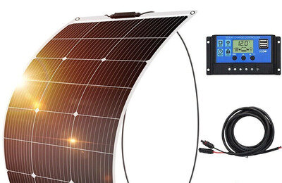 100 WATT flexi solar panel KIT MOTORHOME CAMPER t4 t5 t6 CARAVAN Controller 100w