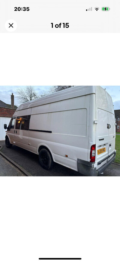 Ford Transit LWB High End Off Grid Camper 2006 Part Converted. Unfinished.