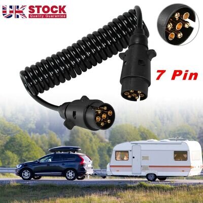 3M Trailer Light Board Extension Lead Cable 7 Pin Plug Socket Towing Wire Truck