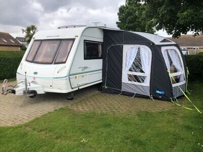 Bessacarr Cameo 2 berth tourer caravan with inflatable awning