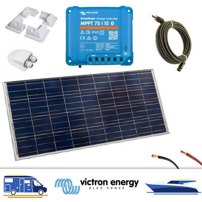 Victron Solar Panel Kit for Campervan Marine Boat 140w and SmartSolar 75/15 MPPT