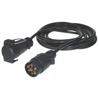 7 PIN TOWING ELECTRICS 12N PLUG & SOCKET EXTENSION CABLE 6M