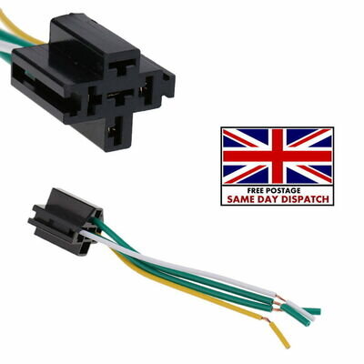 Car 12V 12 Volt DC 40A AMP Relay Harness Socket Plugs 4Pin 4 Wire - ONE piece
