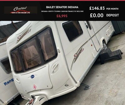 BAILEY SENATOR INDIANA 4 BERTH TOURING CARAVAN FINANCE PX