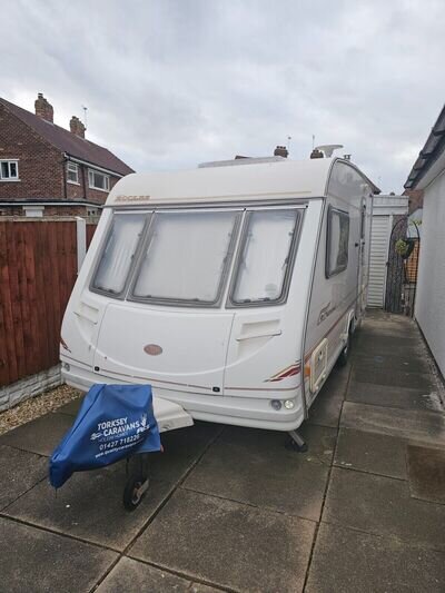 2 berth touring caravan with awning