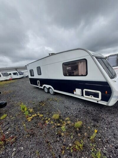 Elddis twin axle caravan with awning