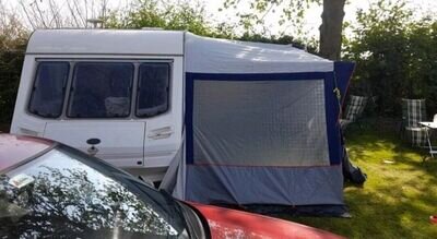 stearling 2 berth caravan with full size awning