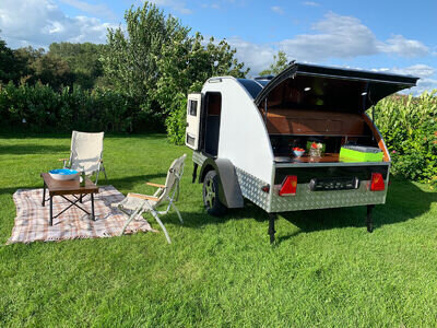 Teardrop Trailer/Pod Camper And Awning