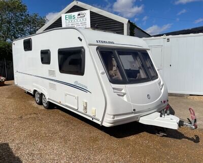 2008 SWIFT / STERLING EUROPA 600, TWIN AXLE 6 BERTH TOURING CARAVAN + BUNK BEDS