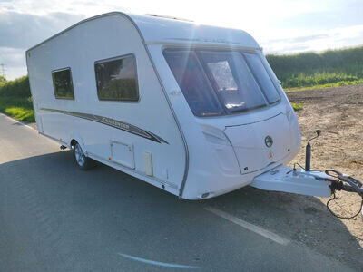 2007 Swift Challenger 530 4 Berth Caravan With Air Awning - Bunk Bed Layout