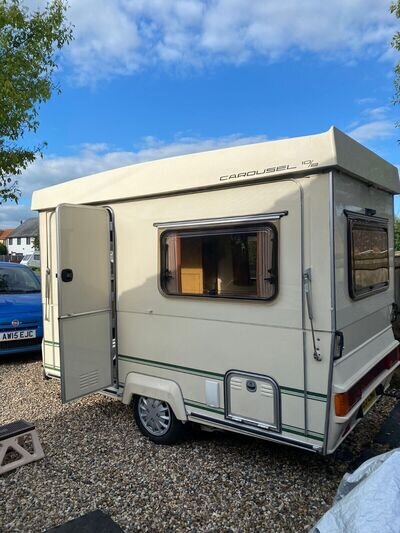 Gobur Folding Slimline Caravan 10/2 inc Motor Mover + Full Awning & Porch Awning