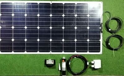 120 WATT flexi MOTORHOME SOLAR PANEL KIT DUAL BATTERY controller Regulator 120w