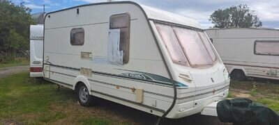 Abbey Vogue 217 GTS -2 berth caravan-damaged windows and damage to bodywork