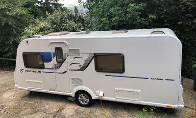 Pegasus Rimini 4. 4 berth. 2016. Full service history. Wheel Clamp & Hitch L