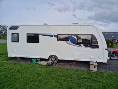 4 berth touring caravan, used, fixed bed