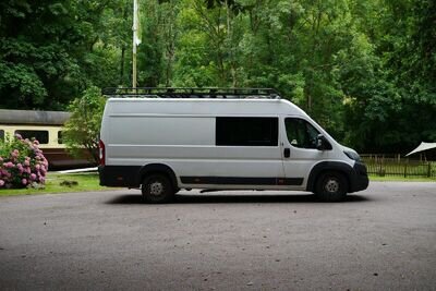 Peugeot Boxer Off-Grid Stealth Camper with Motorcycle Garage (2016 L4H2)