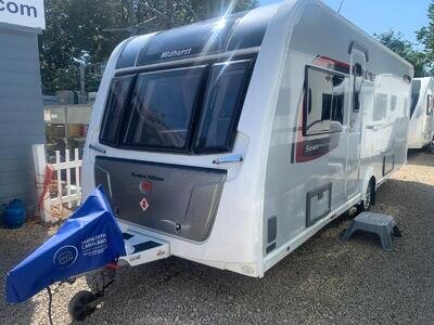 ELDDIS MIDHURST 554 - FIXED ISLAND BED CARAVAN WITH END WASHROOM + MOTORMOVER