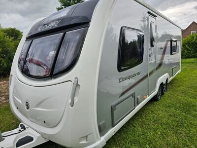 swift conqueror 630 caravan 4 berth fixed bed twin axle extras included