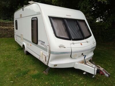 4 berth touring caravan with awning