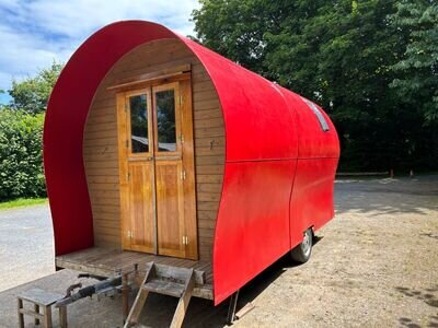 Bow-top gypsy-style caravan wagon