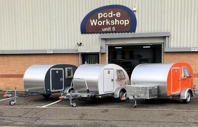 Teardrop Caravans / pods (pod-e / Cub / Eyas) built to order by SL industries